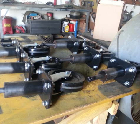 Hydraulic Machine Services - Fort Lauderdale, FL. Made new bracket for casters