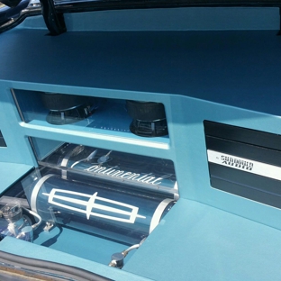 Extraordinary Audio - Winston Salem, NC. Custom bandpass enclosure in a Lincoln Continental. Sundown Audio subs and amp.