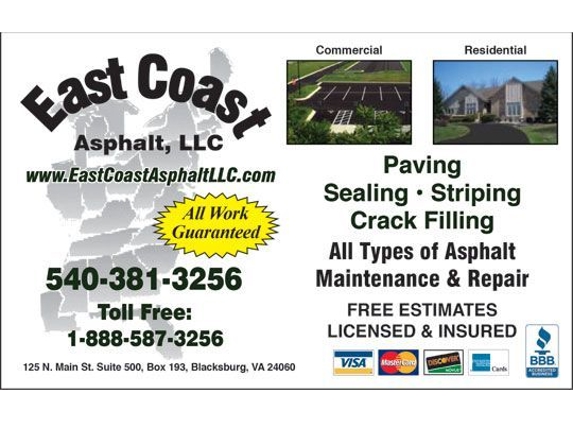 East Coast  Asphalt Paving & Sealing - Blacksburg, VA