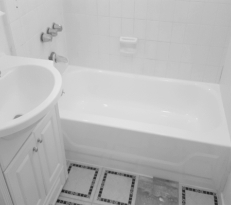 Bathtub Refinishing And Fiberglass Expert - Los Angeles, CA. Bathroom tub reglaze in white color in Los Angeles, CA