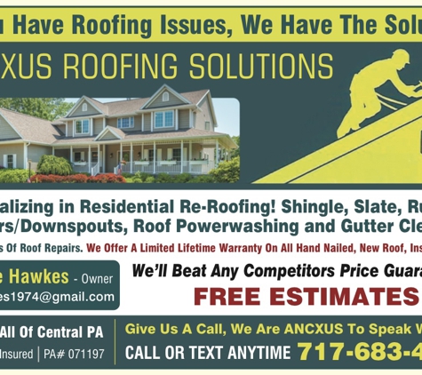 Ancxus Roofing Solutions - Hanover, PA