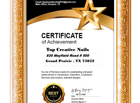 Top Creative Nails - Grand Prairie, TX