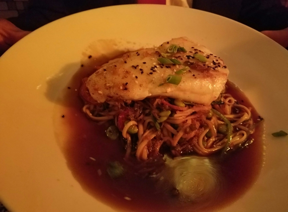 McCormick & Schmick's - Oak Brook, IL. Chileans sea bass with stir fried noodles! Awesome!