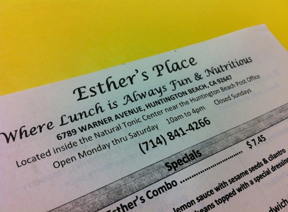 Esther's Place Health Food - Huntington Beach, CA