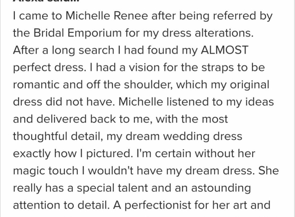 Michelle Rene Designs and Wedding Gown Alterations - Lancaster, PA