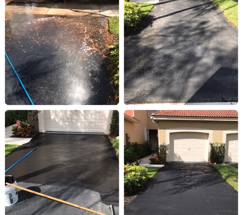 AR&D Inc. Pressure Cleaning - Southwest Ranches, FL. Driveway, Blacktop Sealing.