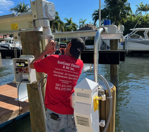 SuncoastElectric & Air - Boynton Beach, FL. boat lift and dock wiring