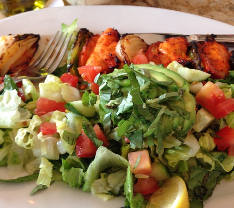 Panini Kabob Grill - Glendale, CA. Chicken Kabob special with double salad.