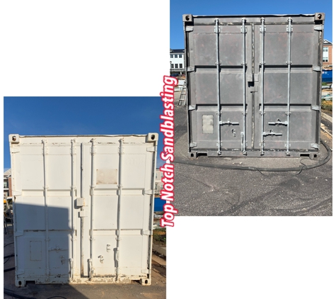 Top Notch Sandblasting - Randallstown, MD. Sandblasting Storage Container - Before & After