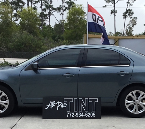 All Pro Tint - Jensen Beach, FL. Lifetime guarantee on our products and installation included.Call 772-934-6205 for appointment!
