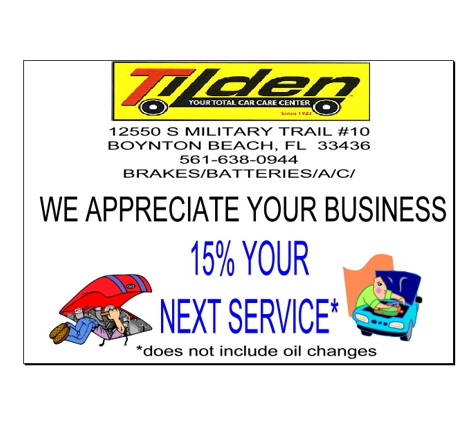 Tilden Car Care Center - Boynton Beach, FL
