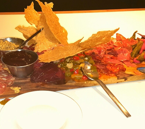 5Church Midtown - Atlanta, GA. Artesian meat, cheese, pickled veges and fruit platter.