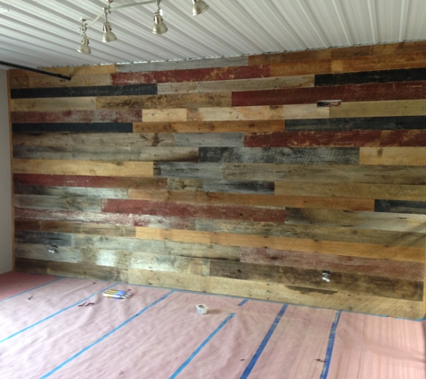Custom Craft Carpentry & Millwork - Montgomery, IL. Barn wood accent wall