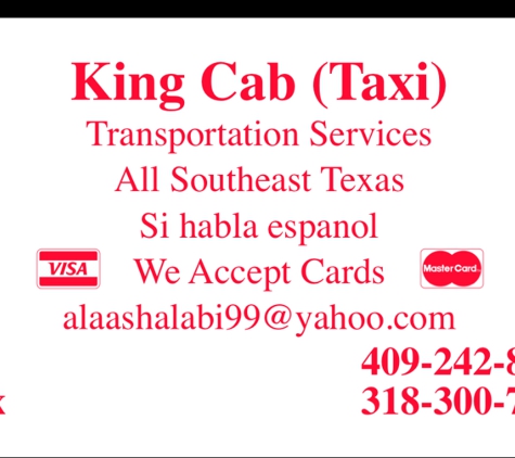 King Cab transportation - Beaumont, TX