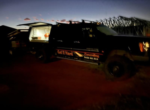 Get It Hard Concreting - Toowoomba, QLD. "You got a problem take it up with Council, Number is on the Ute!"