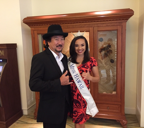 Alan Arita. Quick pic with Miss Hawaii before performing at the Kahala Hotel,