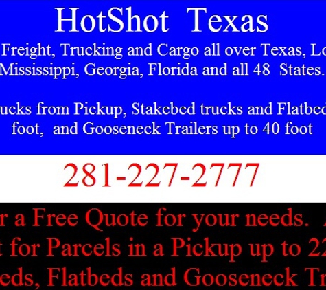 Hot Shot Services - Houston, TX. Hotshot Trucking Companies Houston