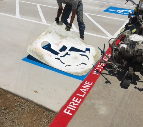 Gene's Concrete Pump Services - Frisco, TX. Parking Lot Marking