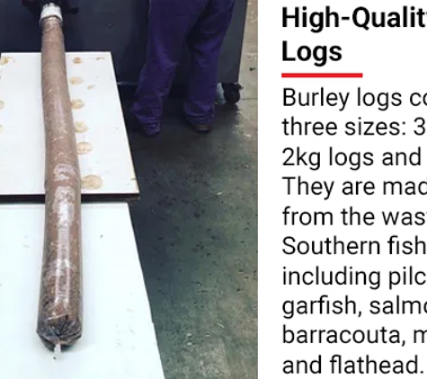 Seaford Bait Pty Ltd - Dandenong, VIC. High-Quality Burley Logs