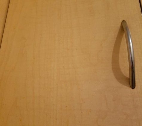 Zero Spot Cleaners - Glenroy, VIC. Grime left on the cabinetry after the "clean"