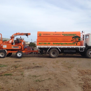 Forest & Garden Tree Services - Warrnambool, VIC. 17 Inch Wood Chipper 16m3 Cube Tipper Truck