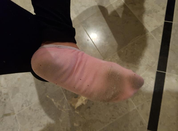 Zero Spot Cleaners - Glenroy, VIC. My socks after walking on the "cleaned" floor