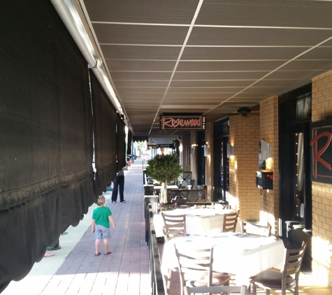 Rosewood Bar & Grill - Lodi, CA. Rosewood entrance and dining area.