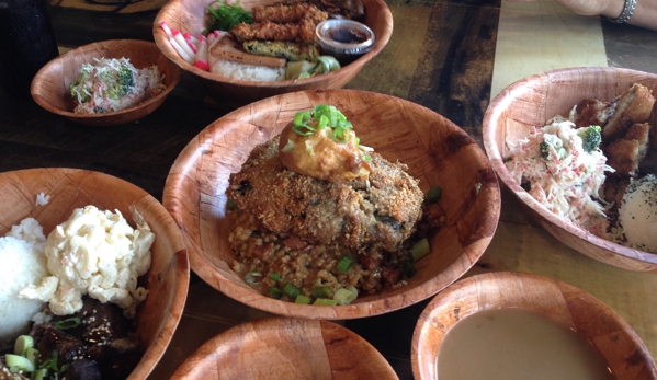 Umekes Poke Bowls & Local Lunch Plates - Kailua Kona, HI. Deep fried laulau loco micro over fried rice. The bomb and so tender. Ate half took the other half home for dinner.