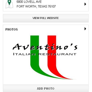 Aventinos Italian Restaurant - Fort Worth, TX