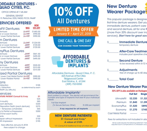 Affordable Dentures & Implants - East Moline, IL