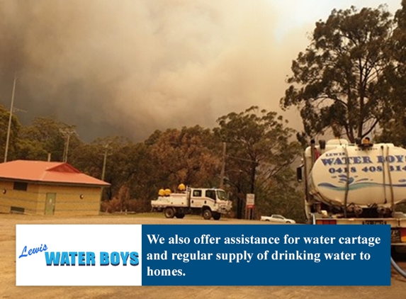 Lewis Waterboys - Tennyson, NSW. We also offer assistance for water cartage and regular supply of drinking water to homes.
