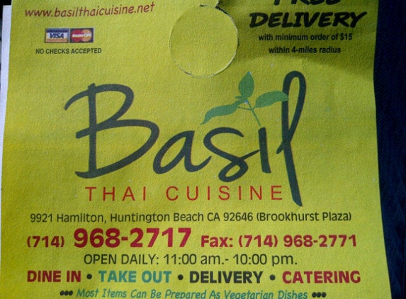 Basil Thai Cuisine - Huntington Beach, CA