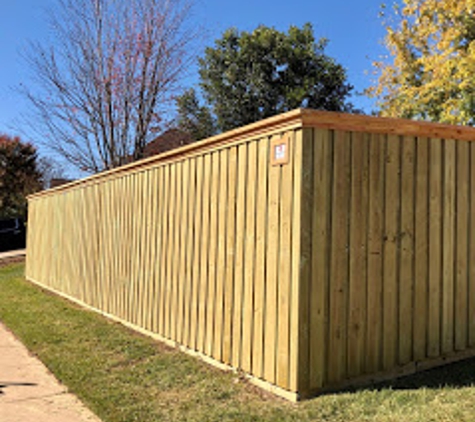 Champion Fence - Tyler, TX. Custom 8' Privacy Fence with Cedar Top Cap and Double Fur Strip