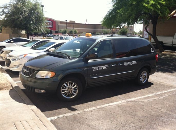 Speedy Taxi - Phoenix, AZ. 6 passenger vans and luxury Town Cars