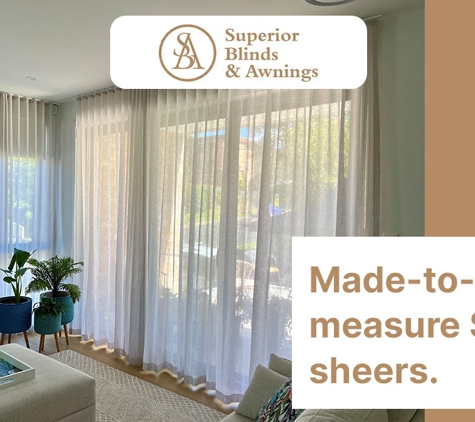 Superior Blinds & Awnings - Woonona, NSW. Made-to-measure S-fold sheers.