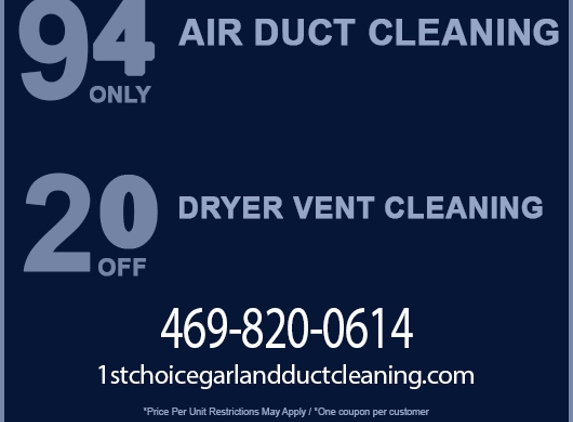 1st Choice Garland Duct Cleaning - Garland, TX