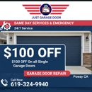 Just Garage Door Repair - Poway CA. - Garage Doors & Openers