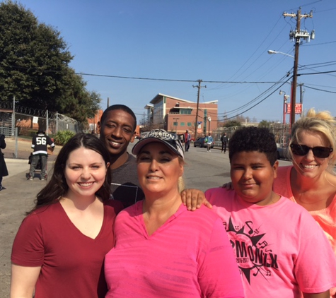 Buckingham-Plano Road Veterinary Clinic - Richardson, TX. Staff and family passing out collected items to the homeless 2017