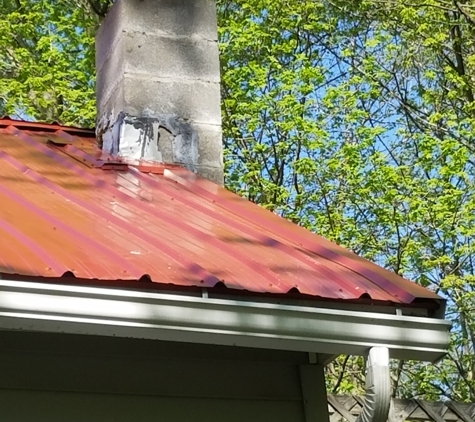 Pro Roofing & Construction - Osceola, IN. No Chimney Flashing installed!