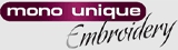 Mono Unique Embroidery Logo