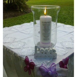 Lynda Ross - Alice River, QLD. Memorial Candles are a heartfelt way of remembering and including missing loved ones on your special day.