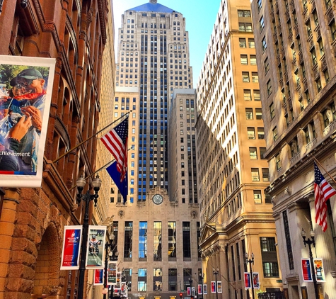 Excel Condos - Chicago, IL. View down Lasalle. Board of Trade