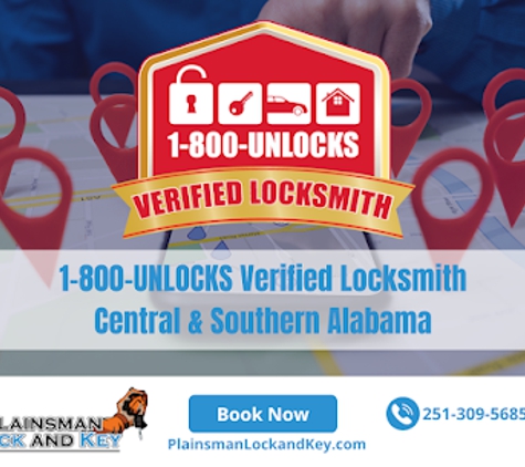 Plainsman Lock and Key. We are a verified locksmith!