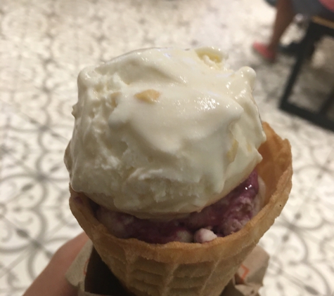 Jeni's Splended Ice Cream - Los Angeles, CA. Almond Brittle and Brambleberry waffle cone