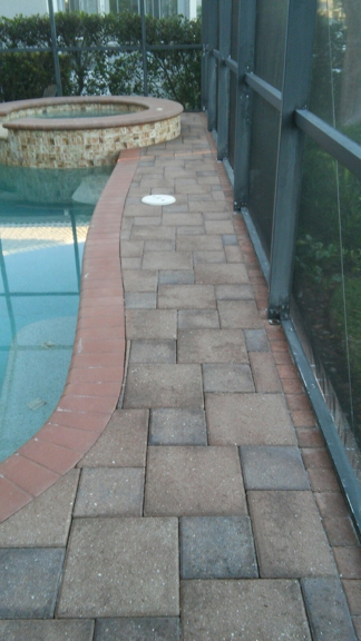 Edwin's Contractor Painting - Marco Island, FL. Stains pavers.  Before