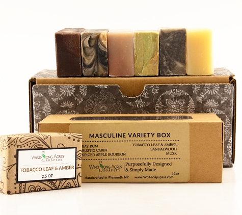 Wind Song Acres - Plymouth, NY. Variety Box of Masculine Soap