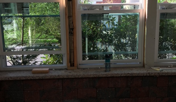 Banba window screen repair - Hicksville, NY. Unfinished work around the interior windows