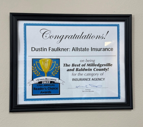 Dustin Faulkner: Allstate Insurance - Milledgeville, GA