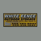 White Fence Outdoor Storage