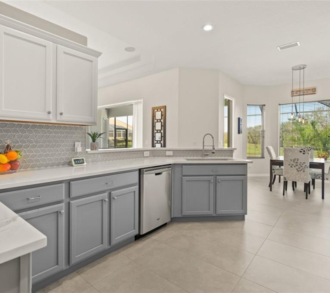 Lion Kitchen Remodel - Sarasota, FL. White & Grey Kitchen